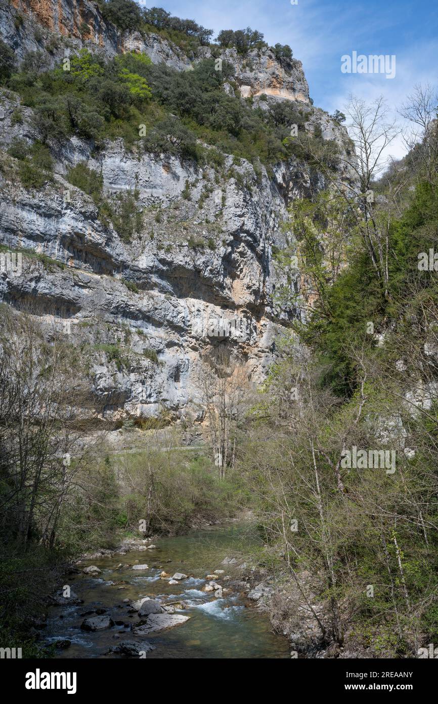 Die Binies-Schlucht, Foz de Binies im Veral-Tal, Huesca, Aragon, Spanien Stockfoto