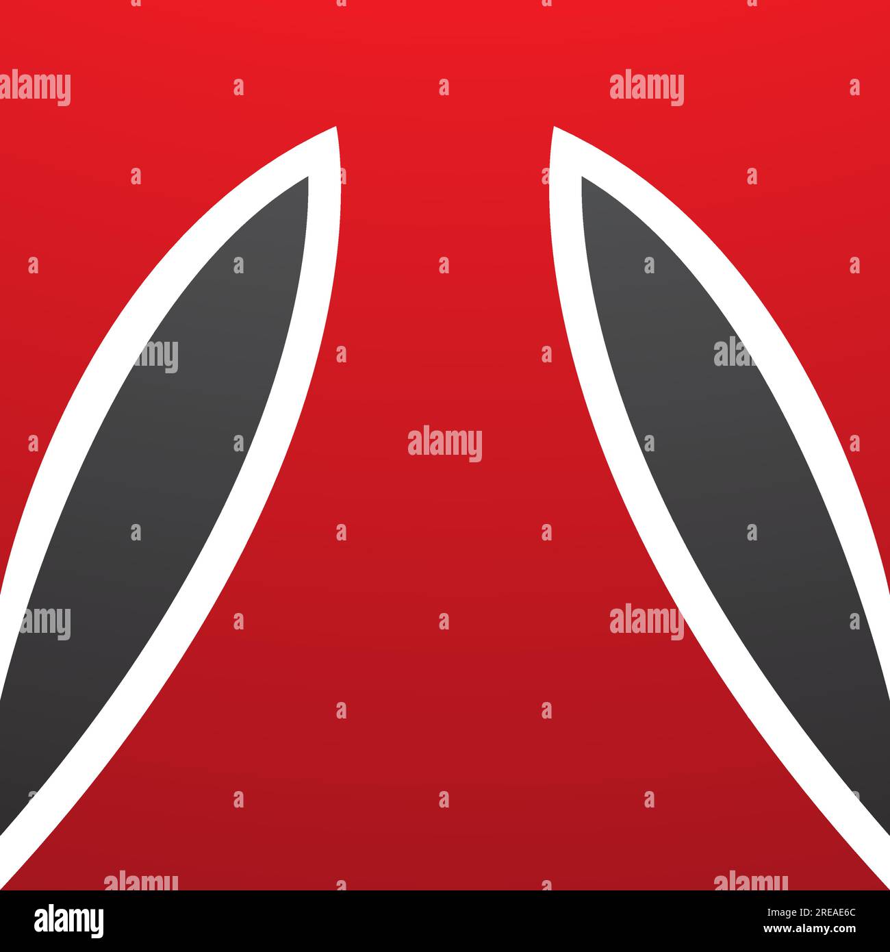 Rotes und schwarzes quadratisches T-Symbol auf weißem Hintergrund Stock Vektor