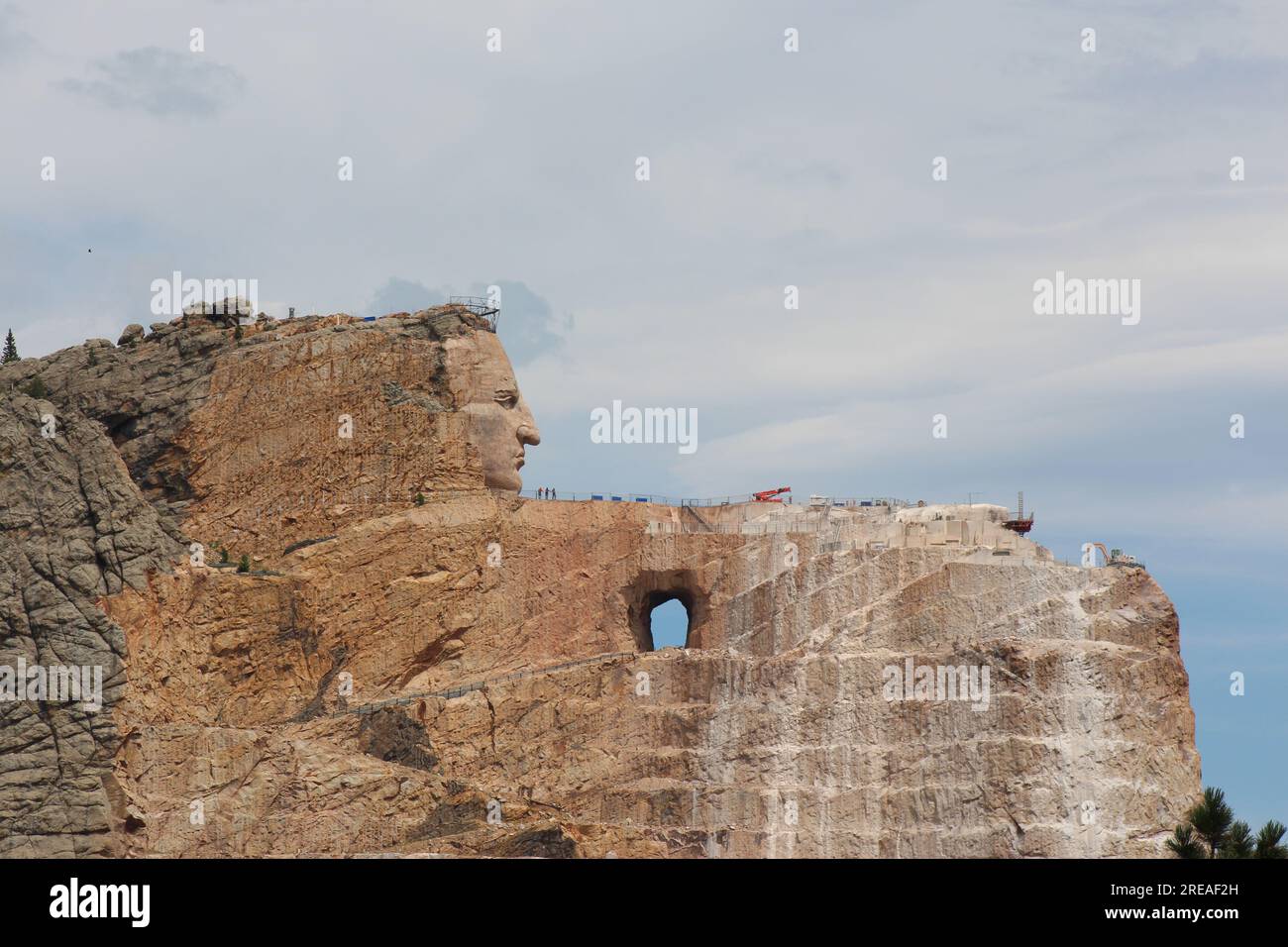 Sehen Sie, Wie Das Crazy Horse Monument Zum Leben Erwacht Stockfoto