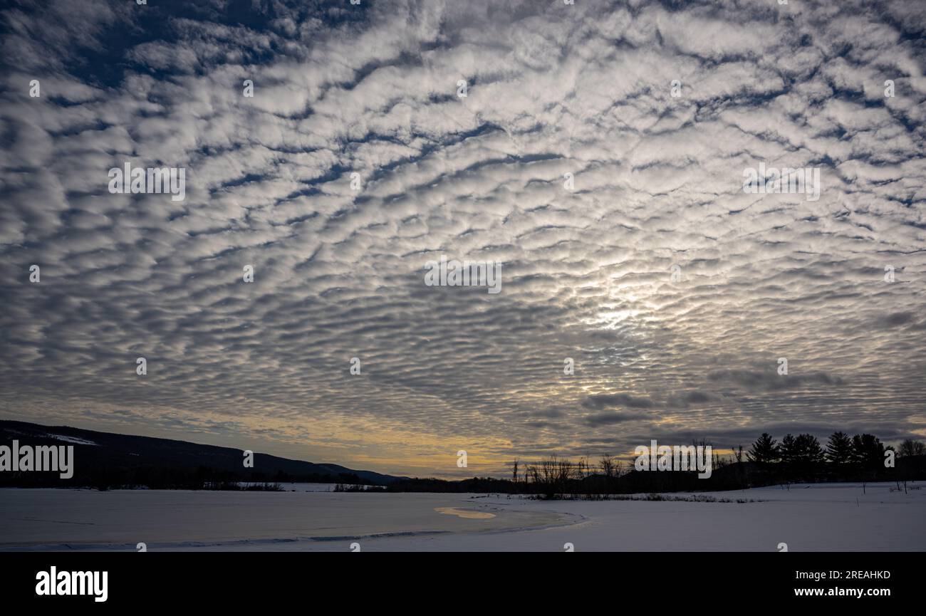 Winterwolken Stockfoto