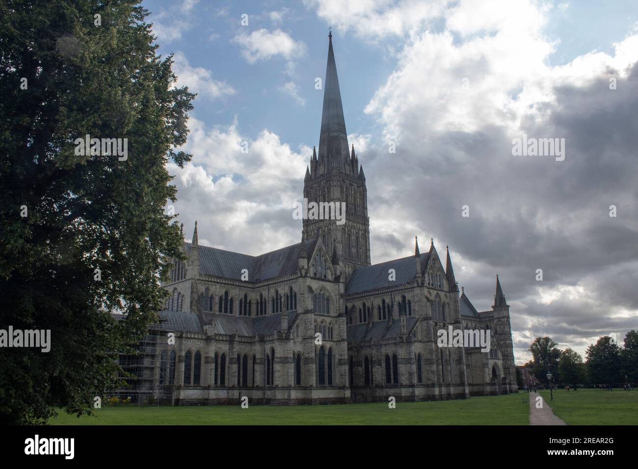 Kathedrale von Salisbury - Kirche der Heiligen Jungfrau Maria Stockfoto