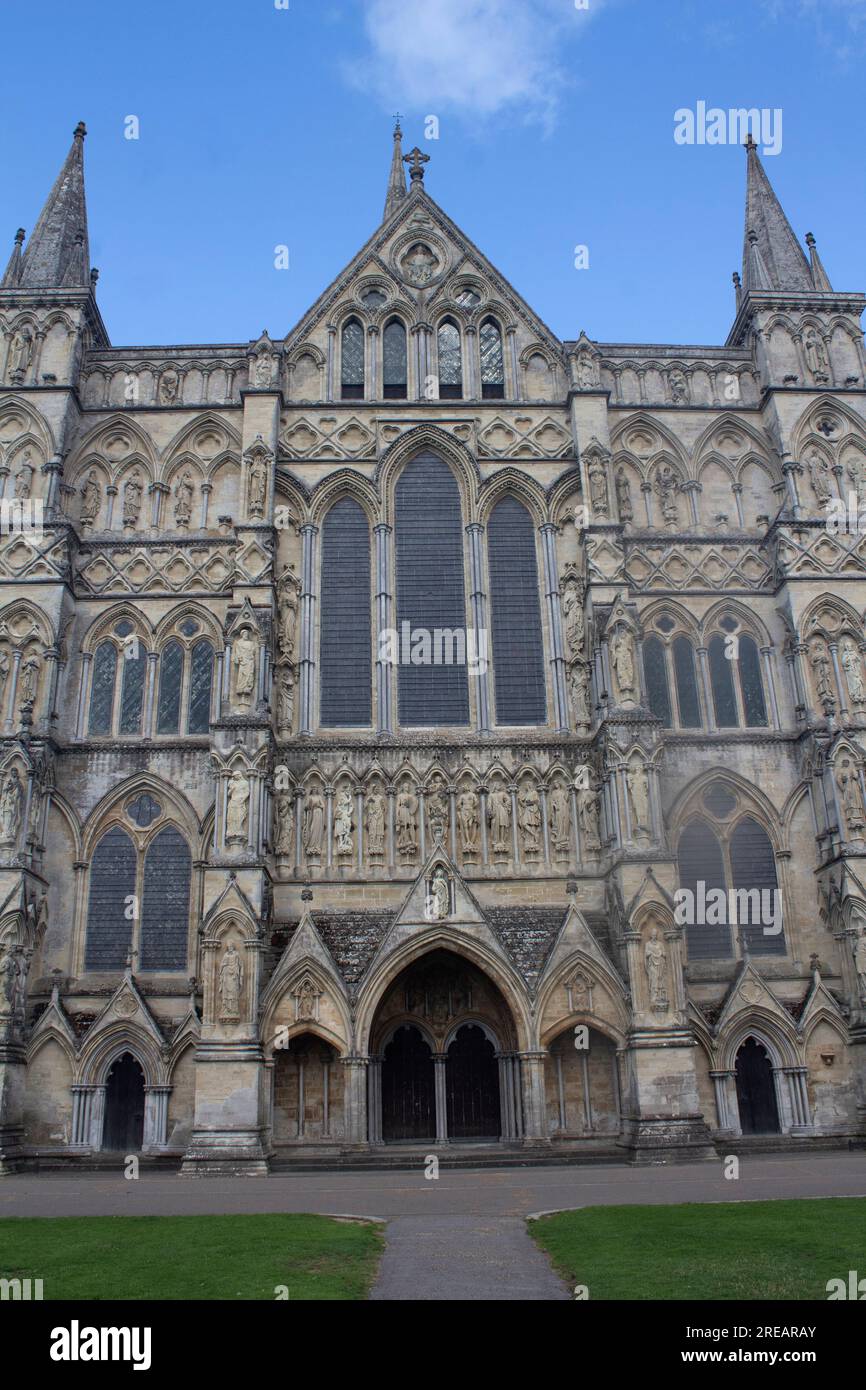 Kathedrale von Salisbury - Kirche der Heiligen Jungfrau Maria Stockfoto