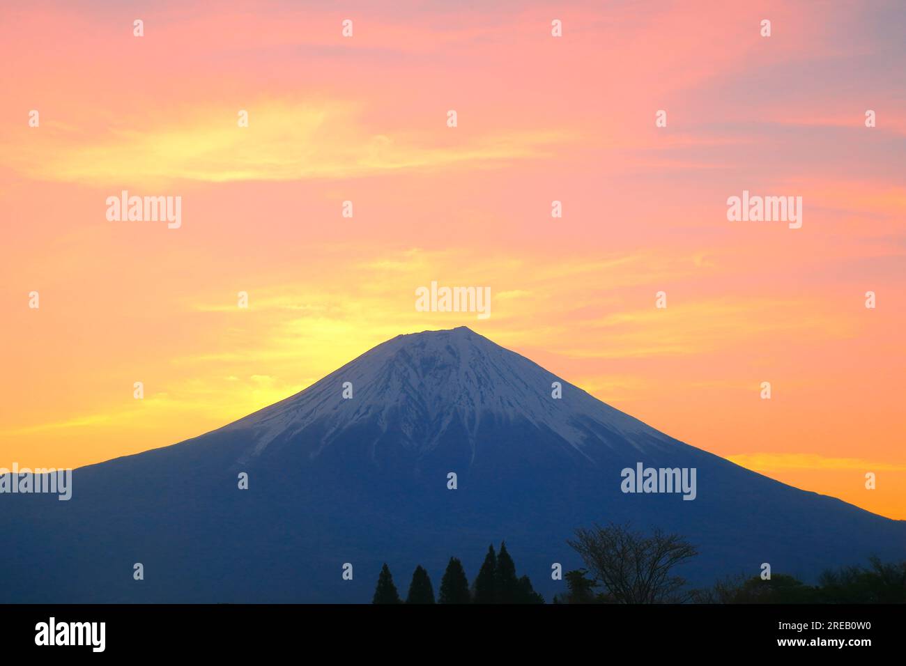 Dawn und Mt. Stockfoto