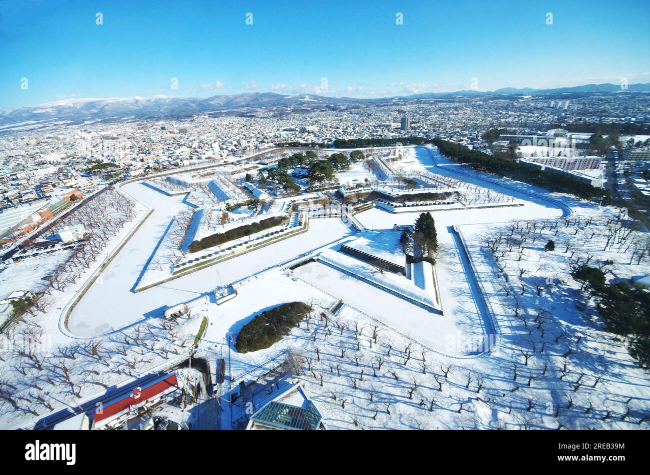 Goryokaku Park Stockfoto