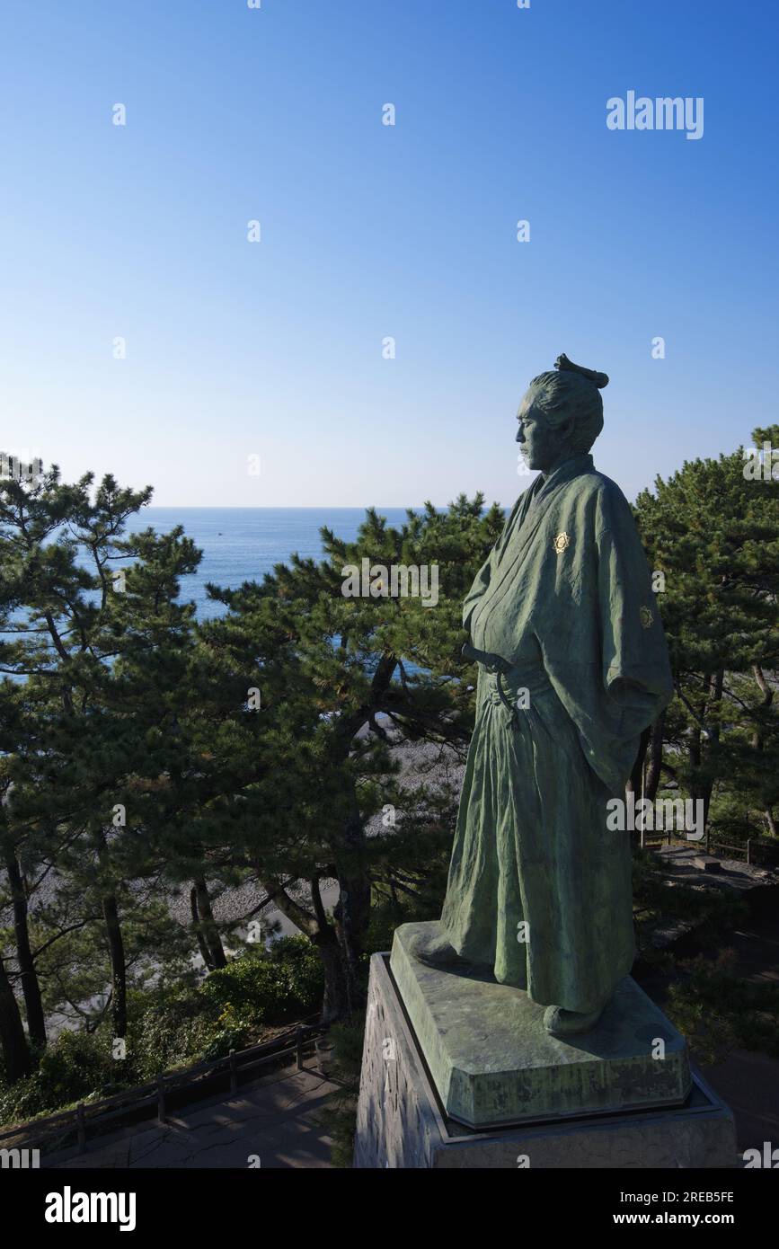 Statue von Ryoma Sakamoto Stockfoto