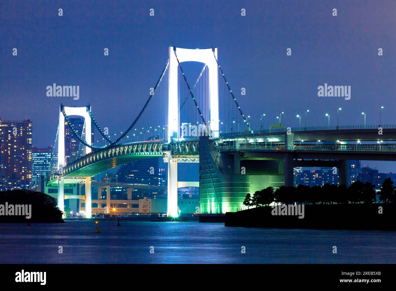 Odaiba Kaihin Park Stockfoto