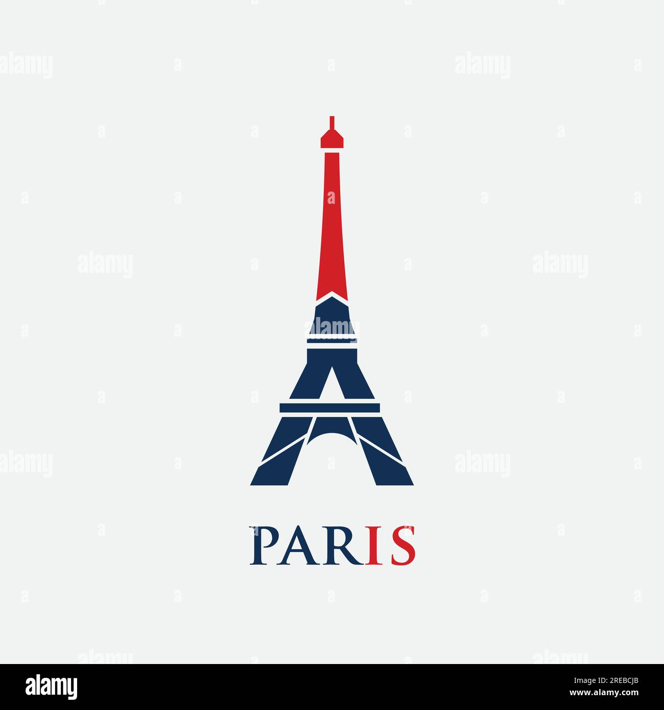 Elegantes geometrisches Eiffelturm-Logo für ein von Paris inspiriertes Design Stock Vektor