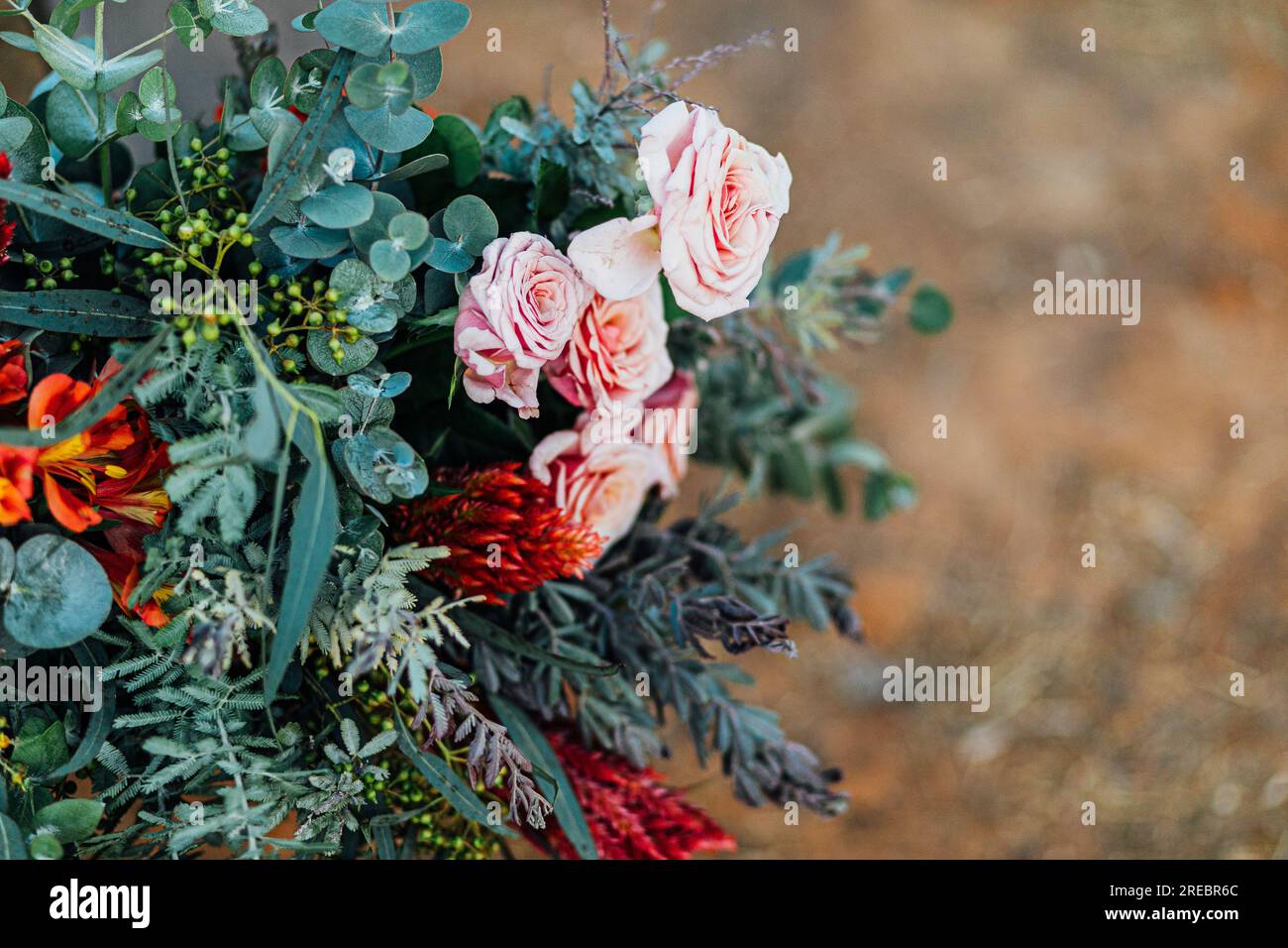 Hochzeit und Feier Blumen Arragmente für Hochzeiten und luxuriöse gesellschaftliche Veranstaltungen. Stockfoto