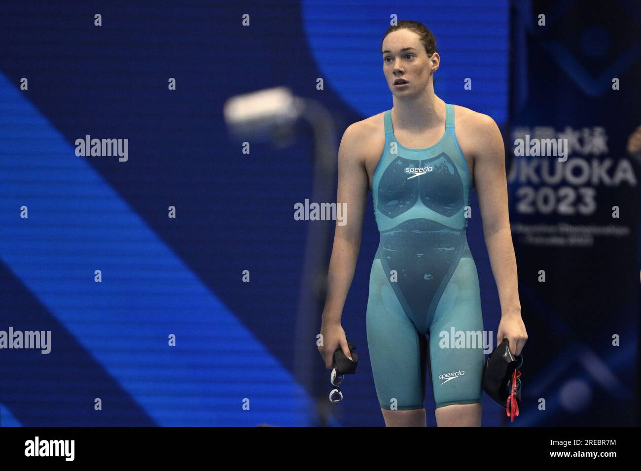 Fukuoka, Japan. 27. Juli 2023. Der belgische Fleur Verdonck wurde am Donnerstag, den 27. Juli 2023, auf der Relay 4x200 m Freistil-Frauen bei den World Aquatics Championships in Fukuoka, Japan, abgebildet. BELGA FOTO NIKOLA KRSTIC Credit: Belga News Agency/Alamy Live News Stockfoto