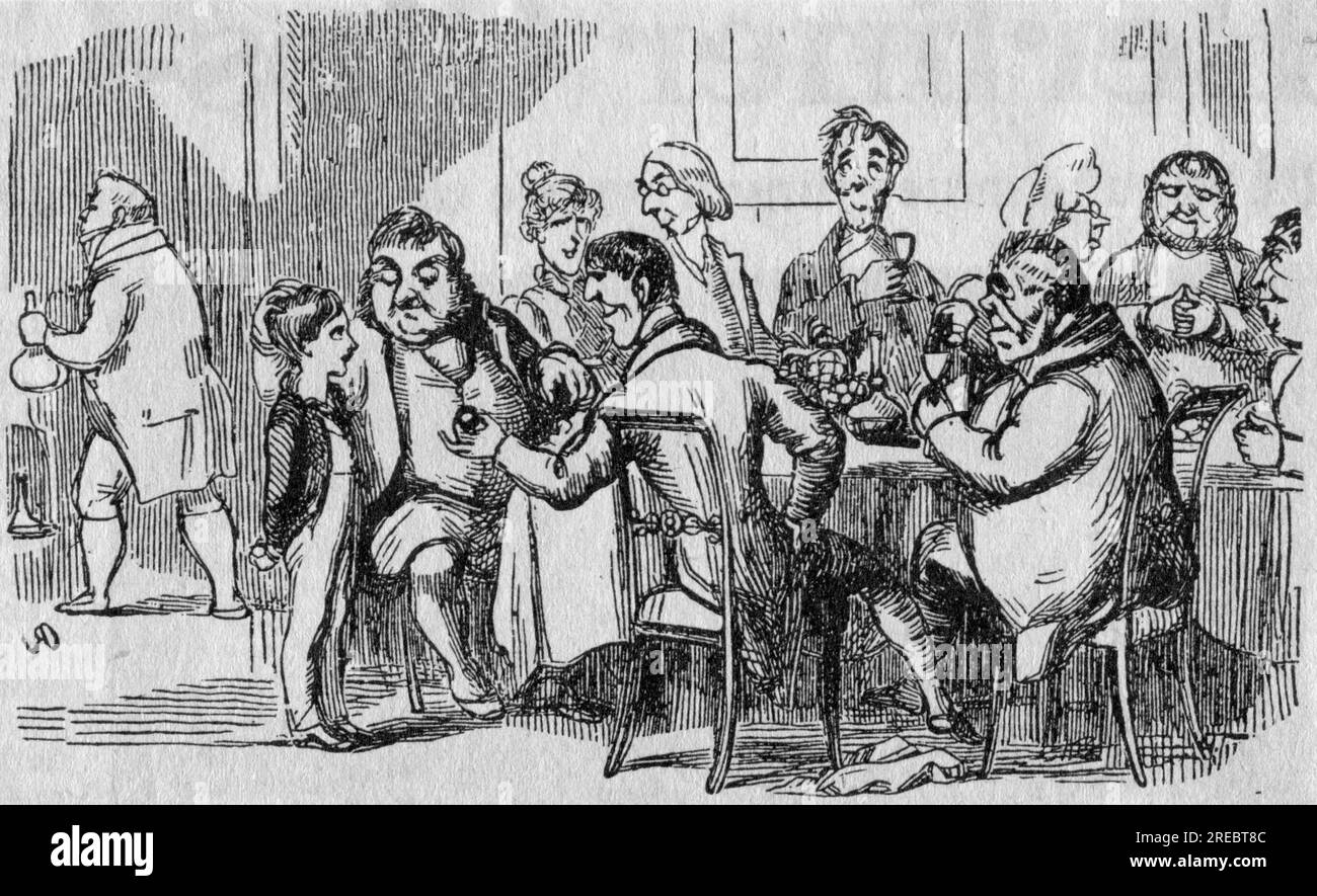 Thackeray, William Makepeace, 18.7.1811 - 24.12.1863, britischer Schriftsteller, Werke, Der Roman „die Newcomes“, DAS URHEBERRECHT DES KÜNSTLERS MUSS NICHT GEKLÄRT werden Stockfoto