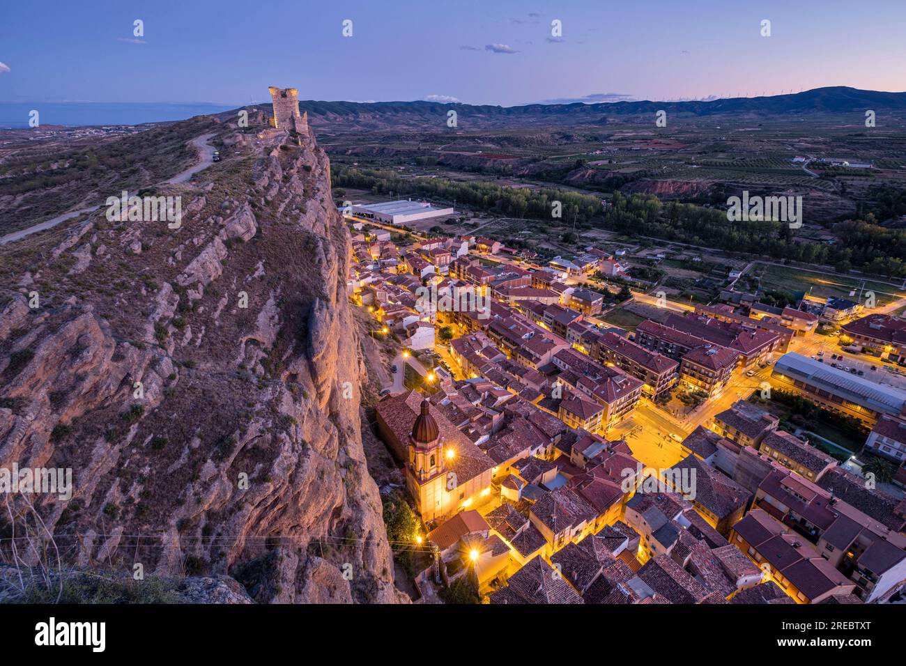Castillo de Quel, siglo XV, Quel, La Rioja, Spanien, Europa Stockfoto