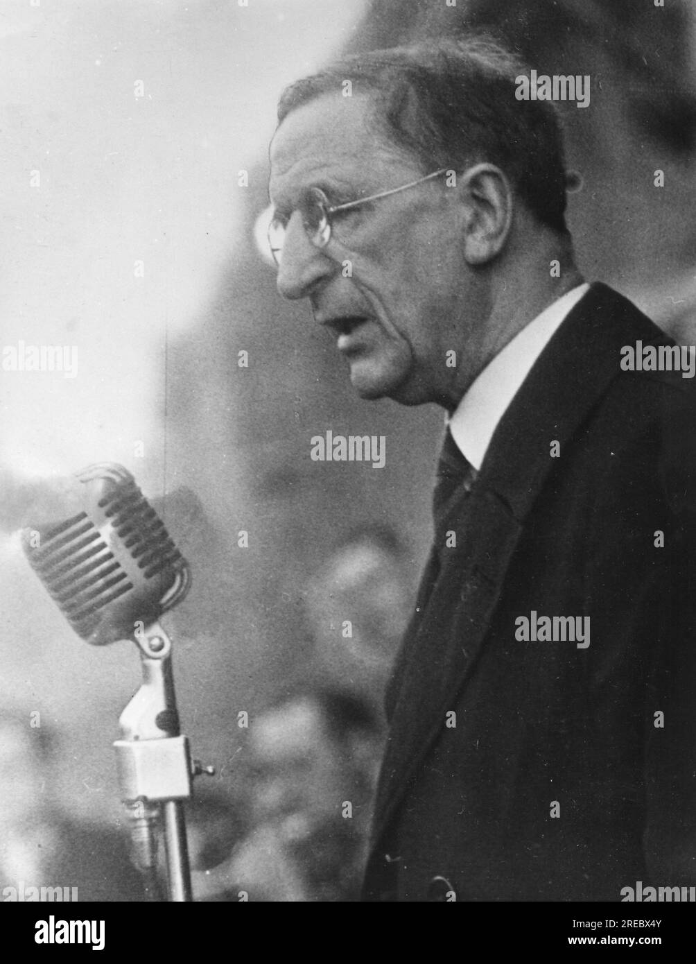 Valera, Eamon de, 14.10.1882 - 29,8.1975, irischer Politiker (FF), während einer Wahlkampfveranstaltung, 1951, ADDITIONAL-RIGHTS-CLEARANCE-INFO-NOT-AVAILABLE Stockfoto