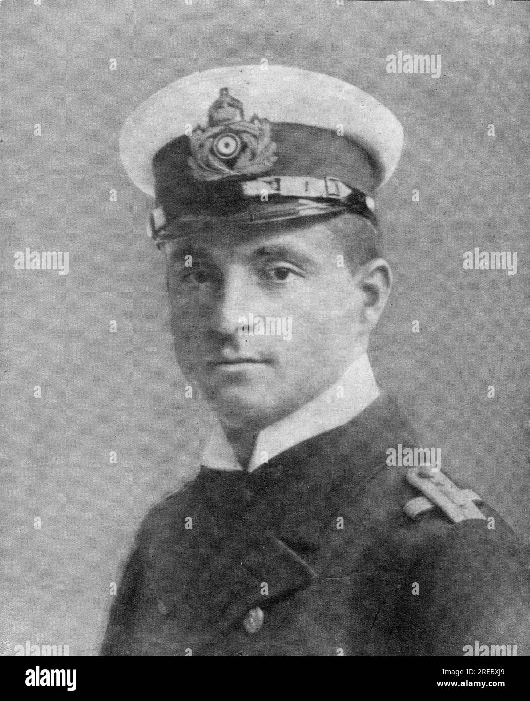 Weddigen, Otto, 15.9.1882 - 18,3.1915, deutscher Marineoffizier, Kommandant von U 9, 1914, ZUSÄTZLICHE-RECHTE-FREIGABE-INFO-NICHT-VERFÜGBAR Stockfoto