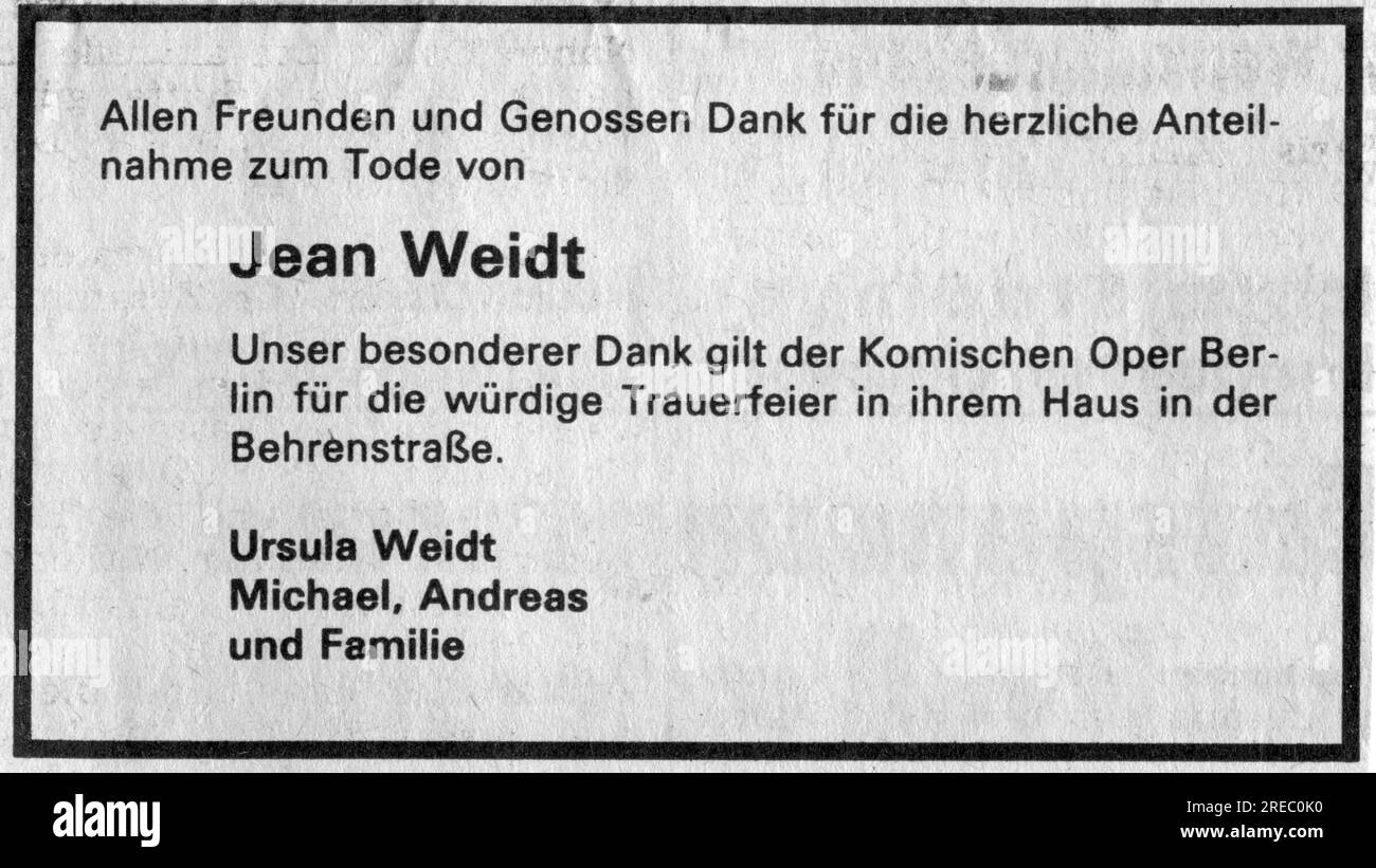 Weidt, Jean, 7.10.1904 - 29,8.1988, deutscher Tänzer, geboren: Hans Weidt, ADDITIONAL-RIGHTS-CLEARANCE-INFO-NOT-AVAILABLE Stockfoto