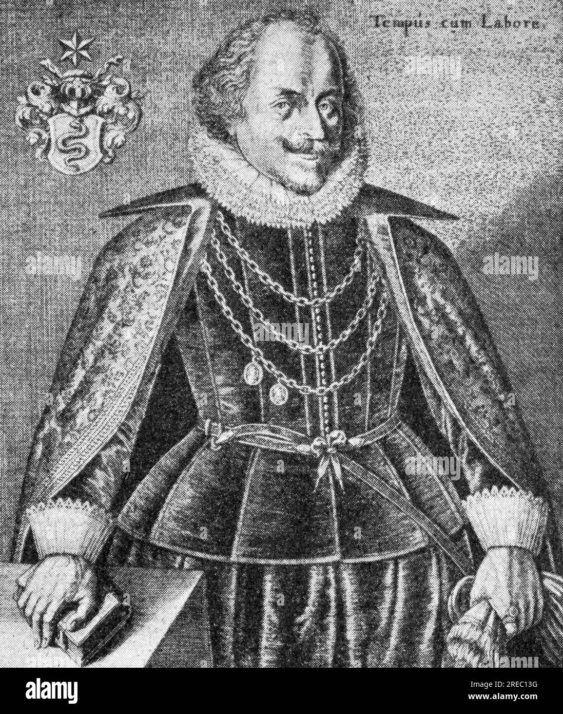 Weickard, Arnold, 1578 - 1645, deutscher Arzt, Gravur, 17TH. JAHRHUNDERT, DAS URHEBERRECHT DES KÜNSTLERS MUSS NICHT GEKLÄRT WERDEN Stockfoto