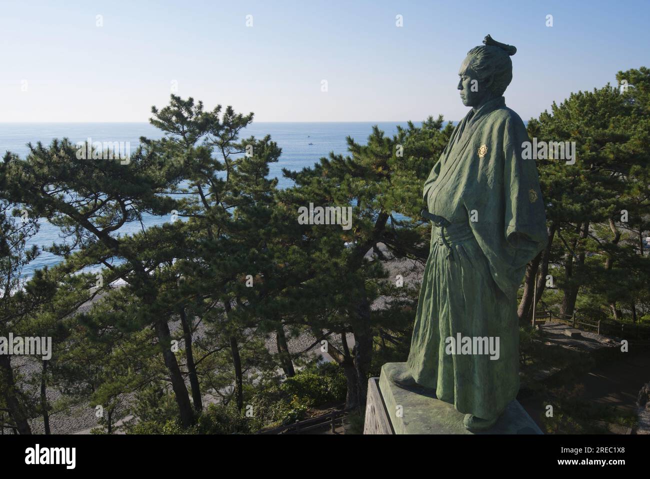 Statue von Ryoma Sakamoto Stockfoto