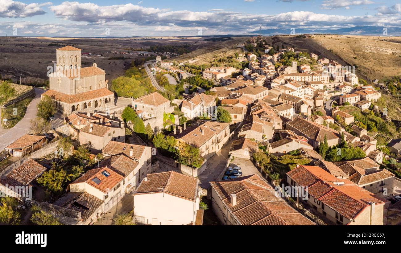 Kirche El Salvador, Kastilische Romanik, Sepúlveda., Provinz Segovia, Spanien Stockfoto