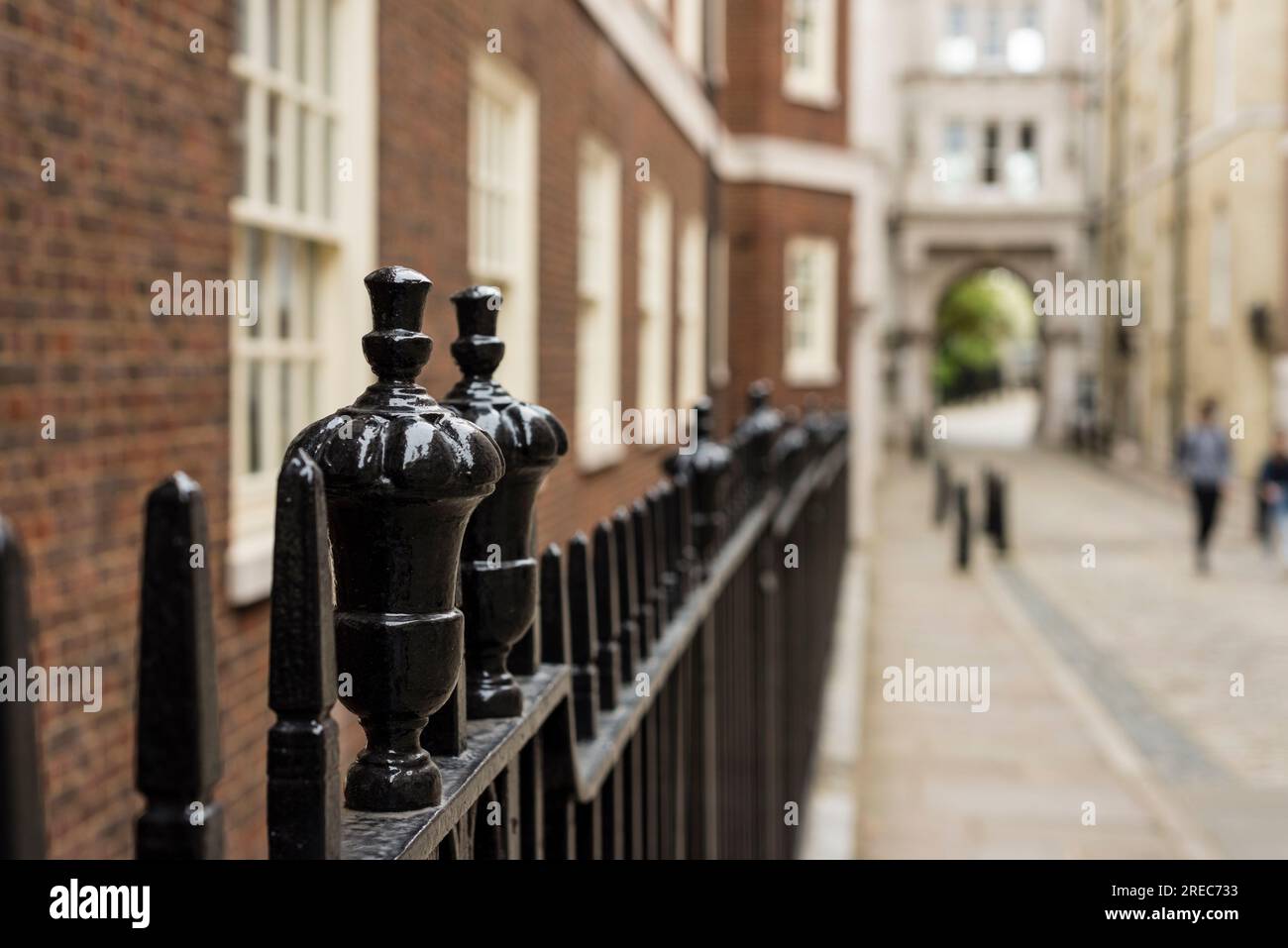 Schmiedeeiserne Geländer, London, UK Stockfoto