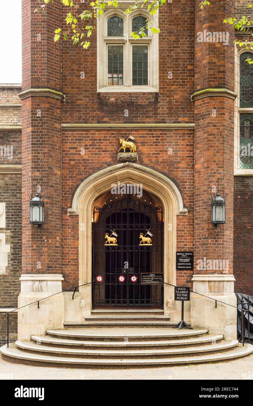 Middle Temple Hall, Inns of Court, London, Großbritannien Stockfoto
