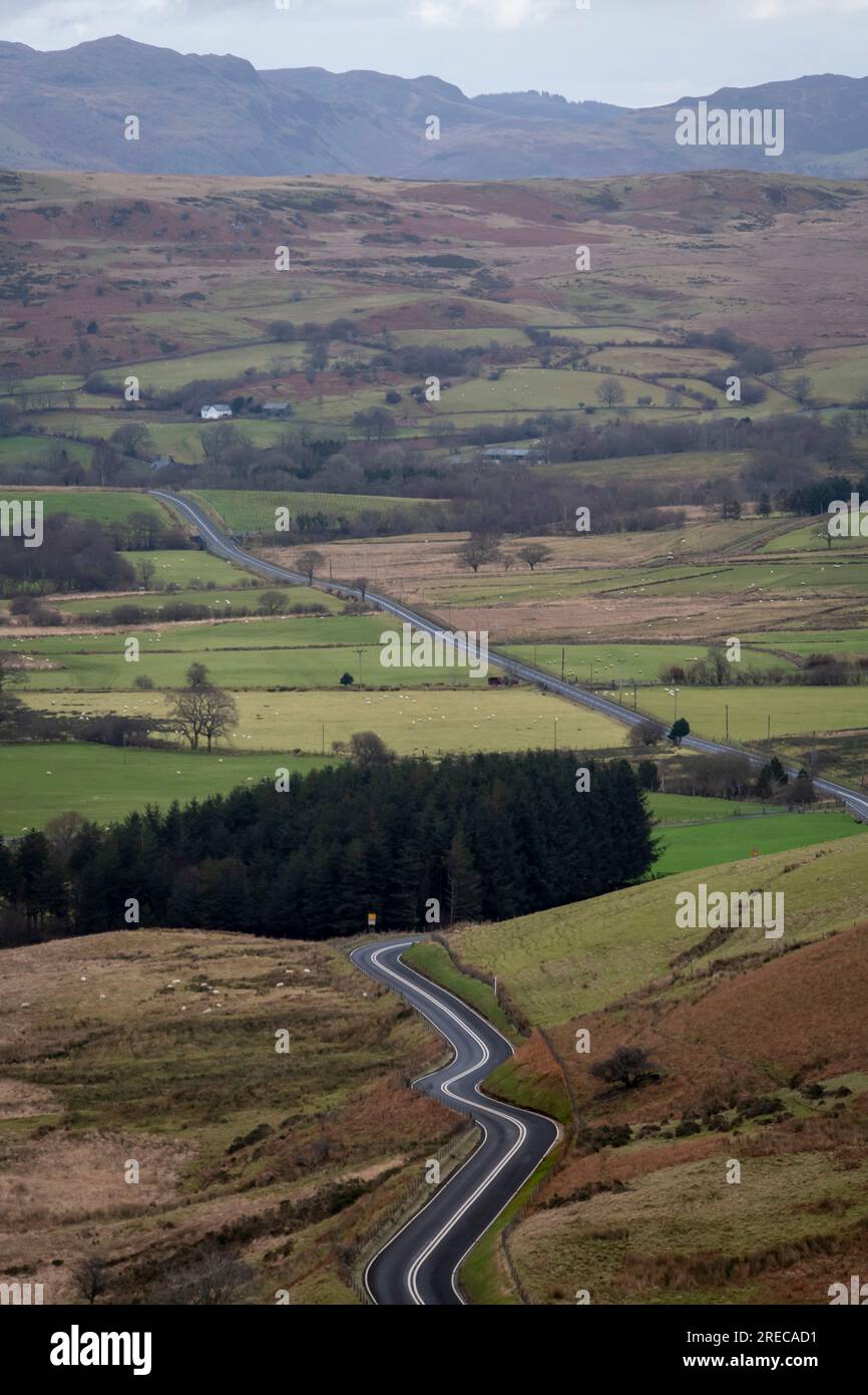 Snowdonia im Winter Stockfoto