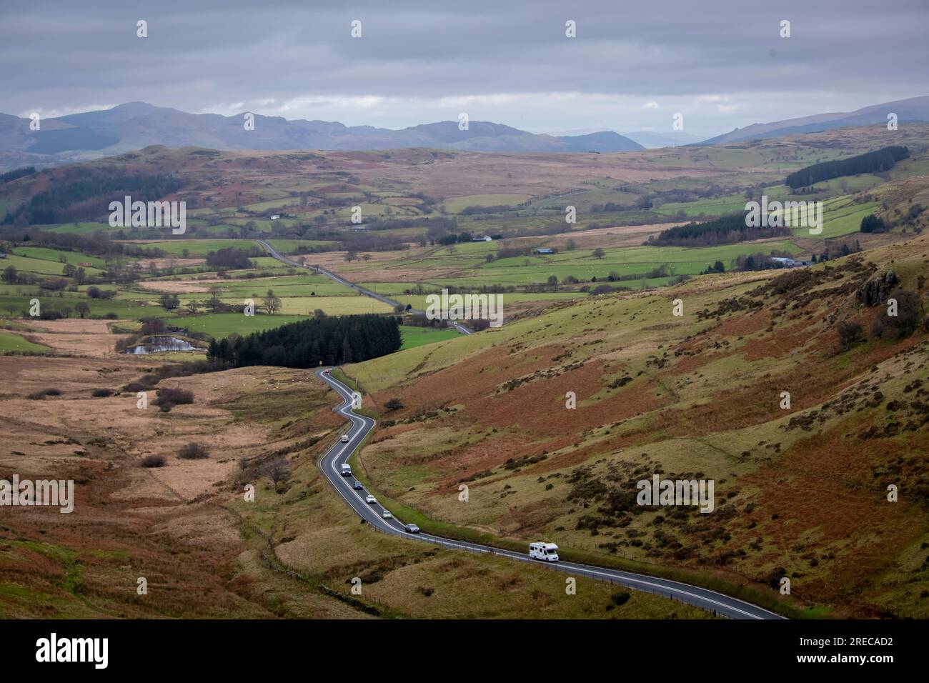 Snowdonia im Winter Stockfoto