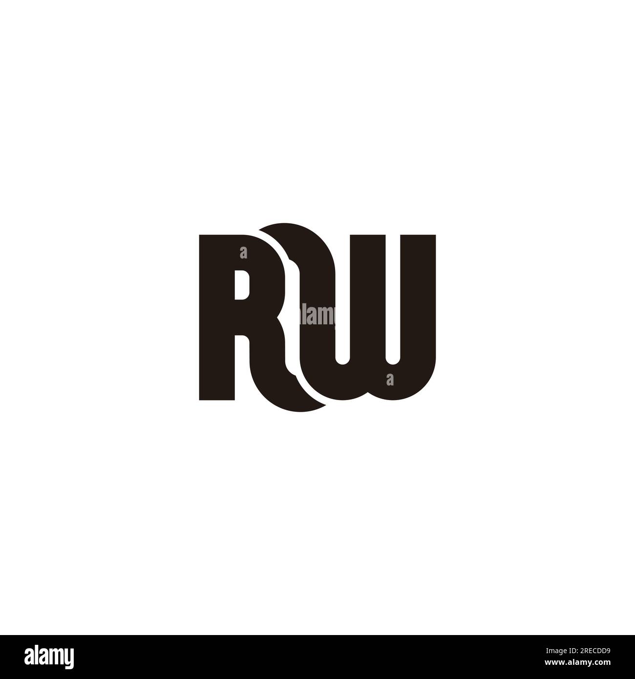 Mit rw verknüpfter Vektor zum Drehen des Logos Stock Vektor