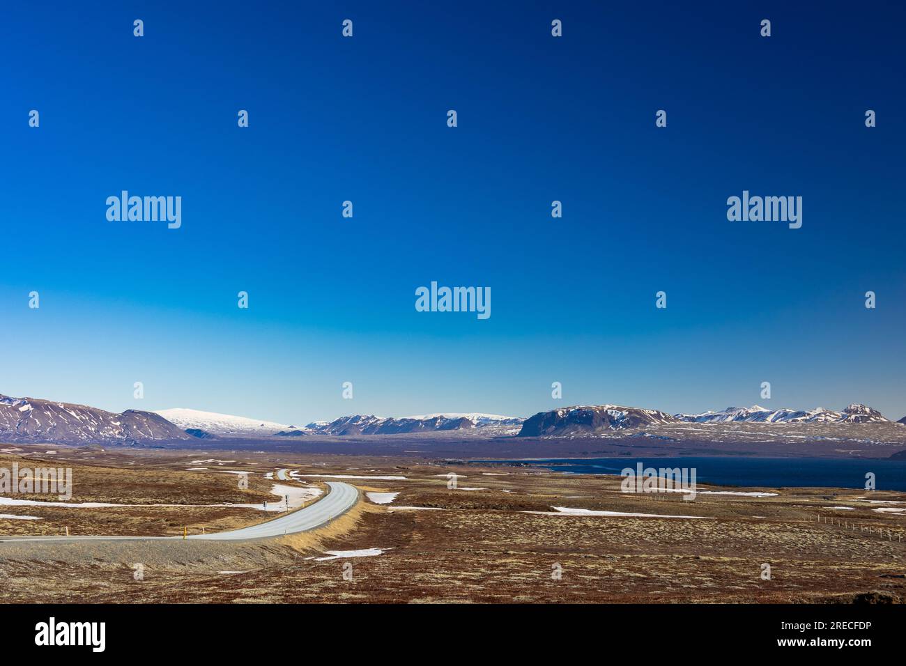 Der Nationalpark Thingvellir in island an einem kalten märztag Stockfoto