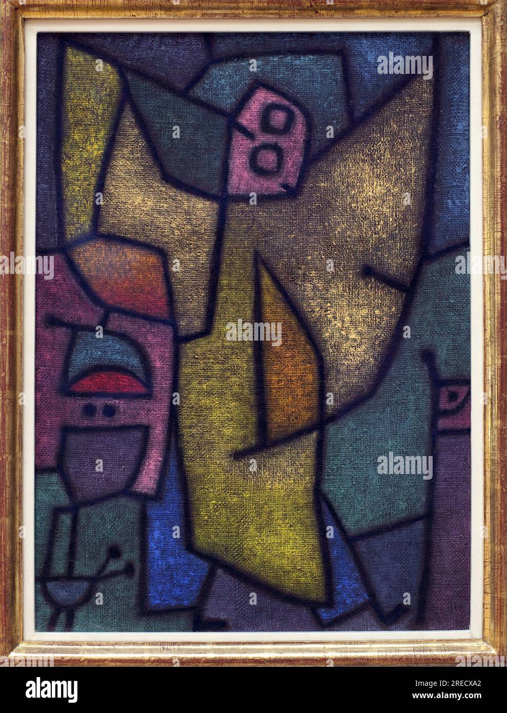 Angelus Militans. Peinture de Paul Klee (1879-1940), huile, dessin a la detrempe sur jute, sur Fond de colle, 1940. Kunstallee, 20e Siecle. Staatsgalerie, Stuttgart (Allemagne). Stockfoto