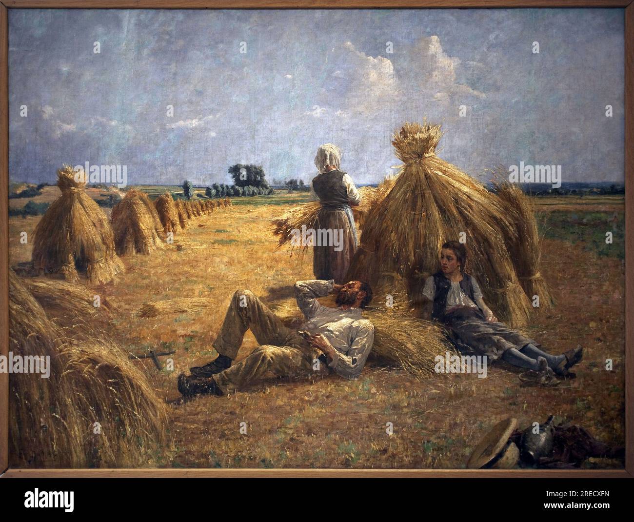 Midi. Peinture de Eugene Damas (1844-1899), huile sur toile, 1893, 116 x 89 cm. Art francais, 19e Siecle. Musée de l'Ardenne, Charleville Mezieres. Stockfoto
