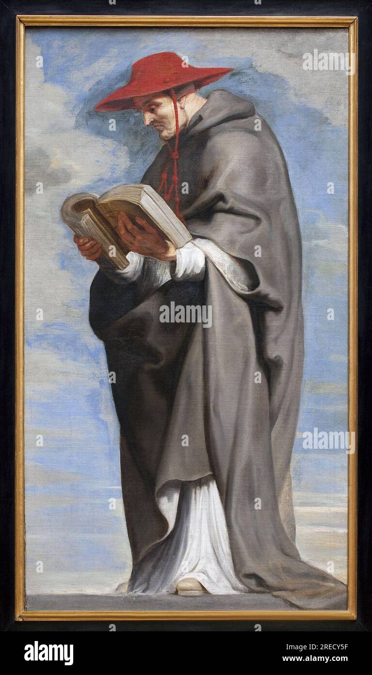 St. Bonaventure. (Anhänger von Saint Francois en extase). La doctrine de ce saint, peu prisee par l'ecole franciscaine jusqu'a la fin du 16e siecle, fut remise a l'honneur par les theologiens de la Contre Reforme. Les Scenes de la vie de ce saint sont rarement repräsentierte en raison d'une canonisation tardive. Peinture de Pierre Paul (Pierre-Paul) Rubens (ou Peter Paul ou Petrus Paulus) (1577-1640), huile sur toile, vers 1620. Musée des Beaux Arts de Lille. Stockfoto