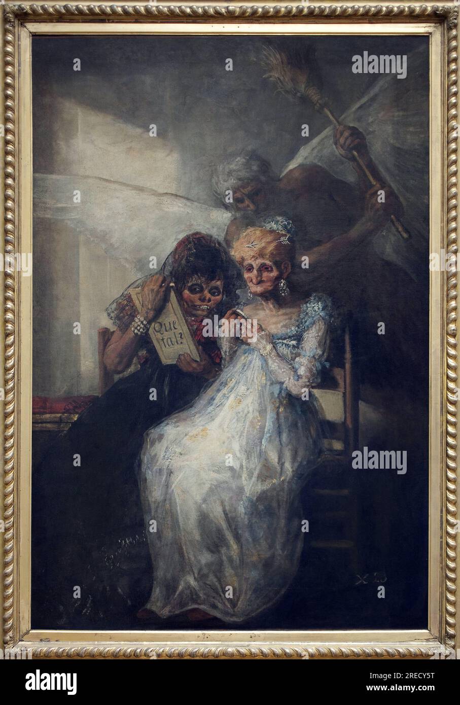 Le temps, dit Les Vieilles. Peinture de Francisco de Goya y Lucientes (1746-1828), Huile sur toile, vers 1808-1812, Art espagnol Debüt 19e Siecle. Musée des Beaux Arts de Lille. Stockfoto