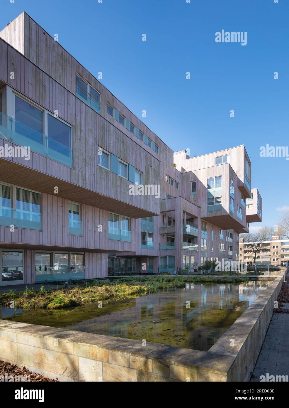 Amsterdam, Niederlande - Crystal Court Housing von Tangram Architekten Stockfoto