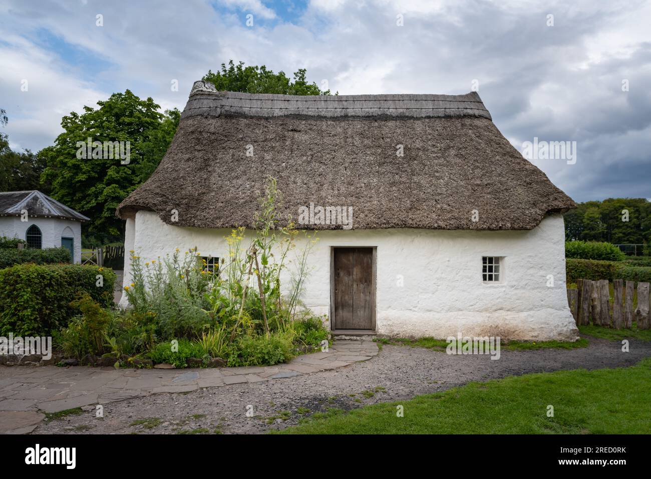 Nantwallter Cottage, St. Fagans National Museum of History, Cardiff, Wales, Großbritannien Stockfoto