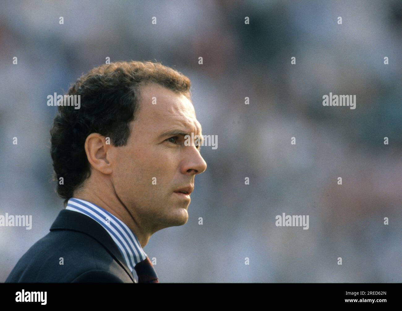 EM 88 Eröffnungsspiel Deutschland – Italien 1:1 /10.06.1988/ Coach Franz Beckenbauer [automatisierte Übersetzung] Stockfoto