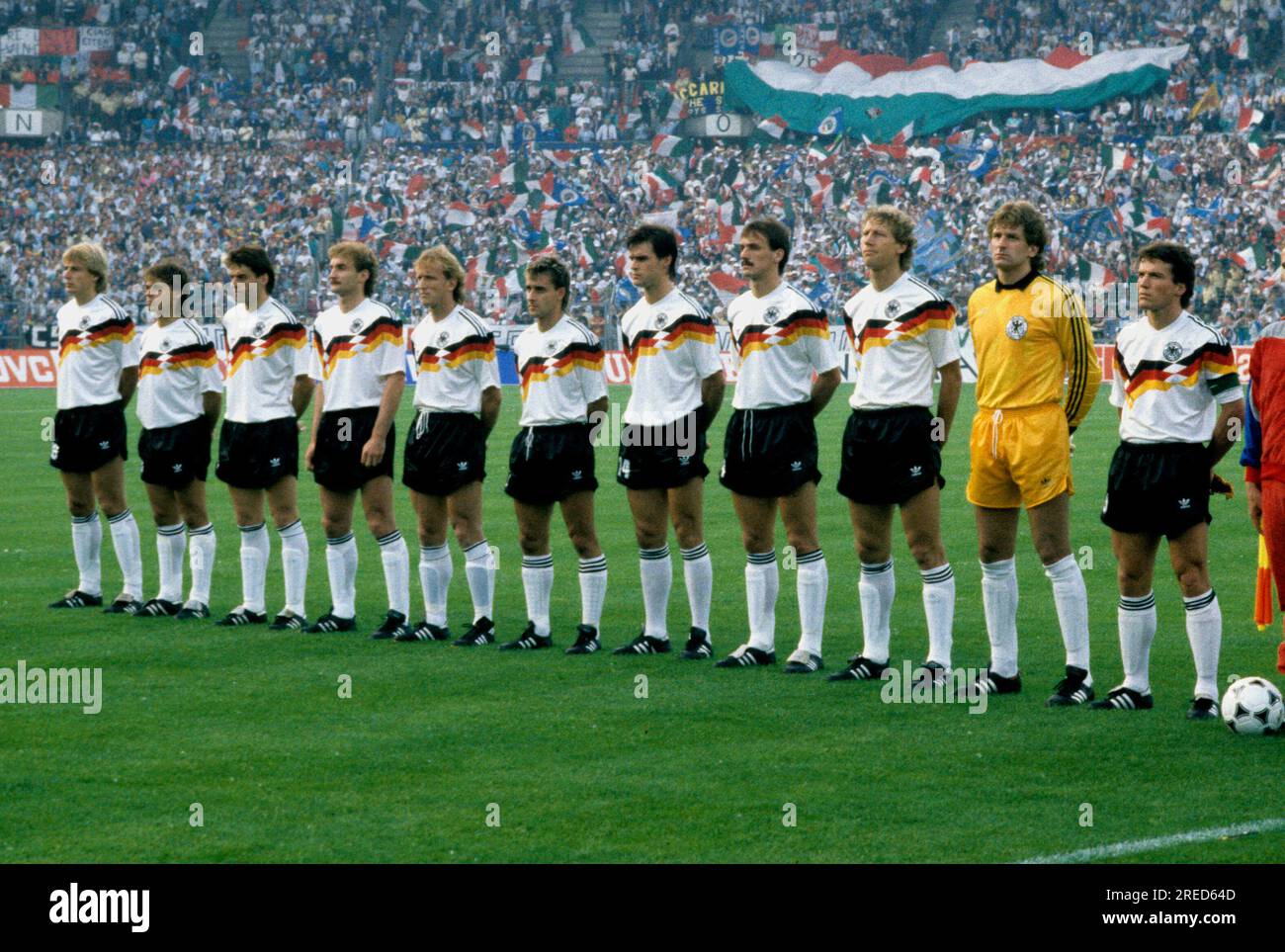 EM 88 Eröffnungsspiel Deutschland – Italien 1:1 /10.06.1988/ Team Deutschland [automatisierte Übersetzung] Stockfoto