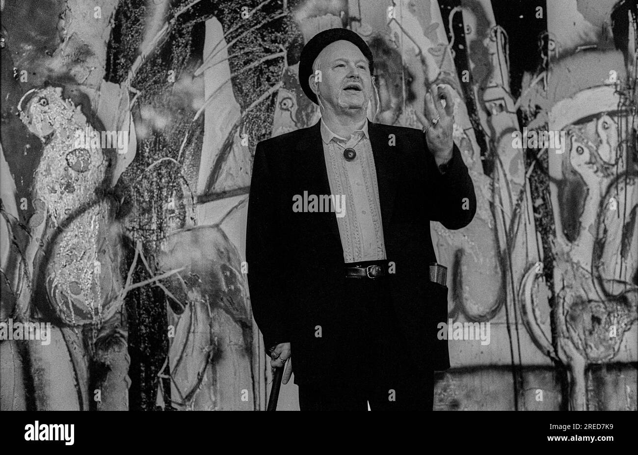 DDR, Berlin, 05.03.1990, Ausstellungseröffnung Wolf Vostell, Galerie an der Weidendammbrücke [maschinelle Übersetzung] Stockfoto