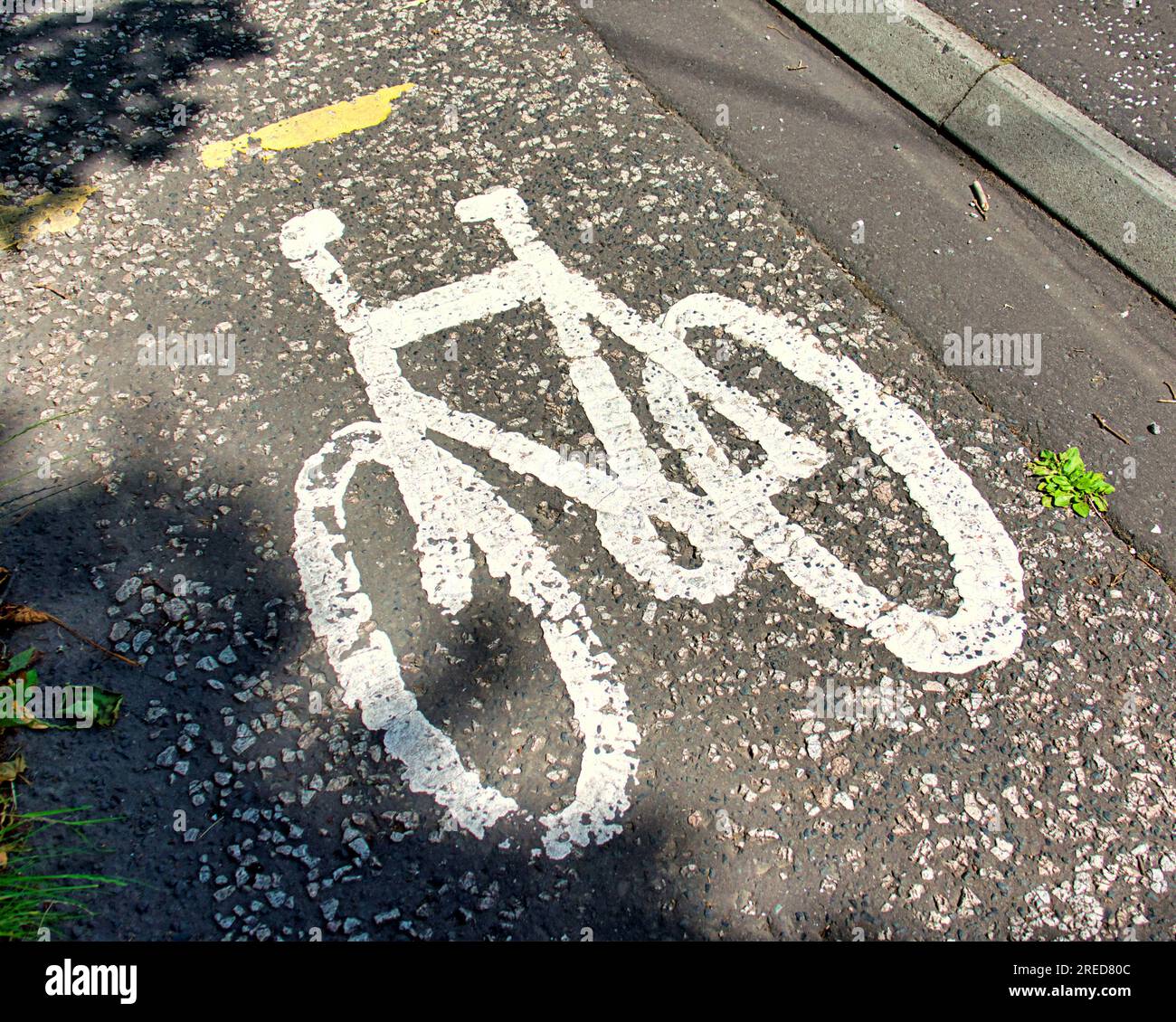 Grafik: Fahrradweg Stockfoto