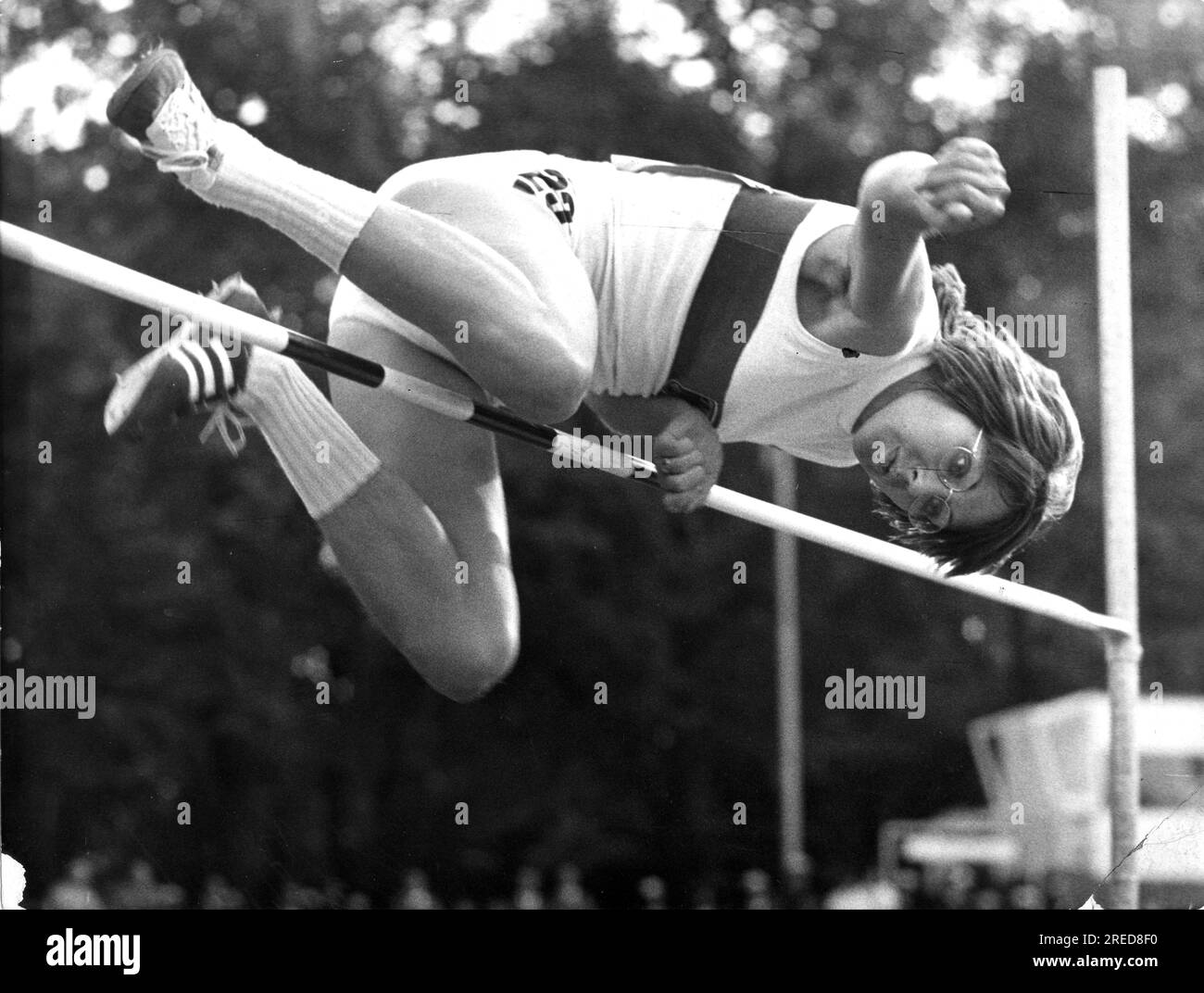 Leichtathletik: Heide Rosendahl-Aktion im Nationaltrikot 01.07.1972 (geschätzt). [Maschinelle Übersetzung] Stockfoto