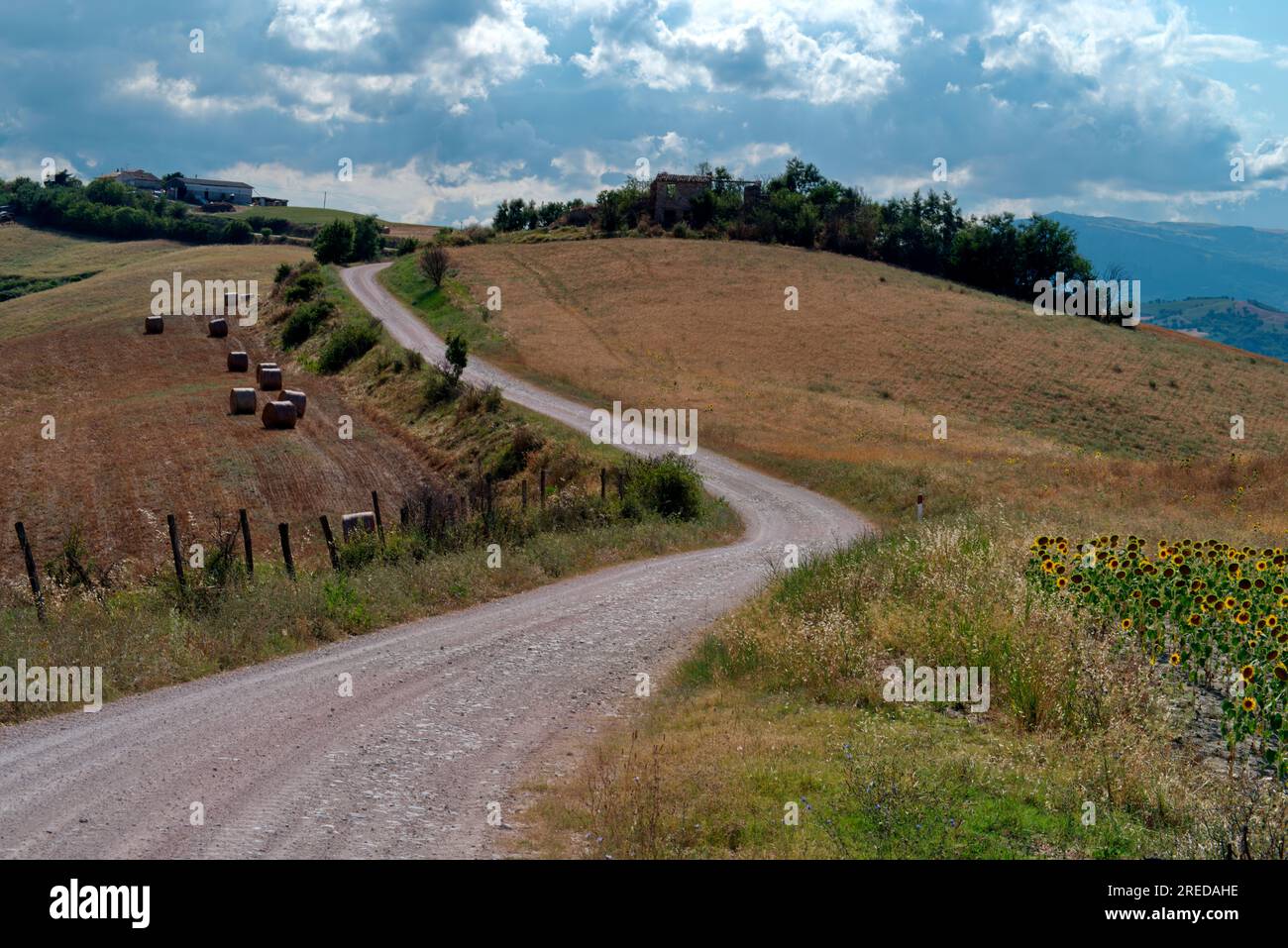 campagna e colline del Montefeltro Stockfoto
