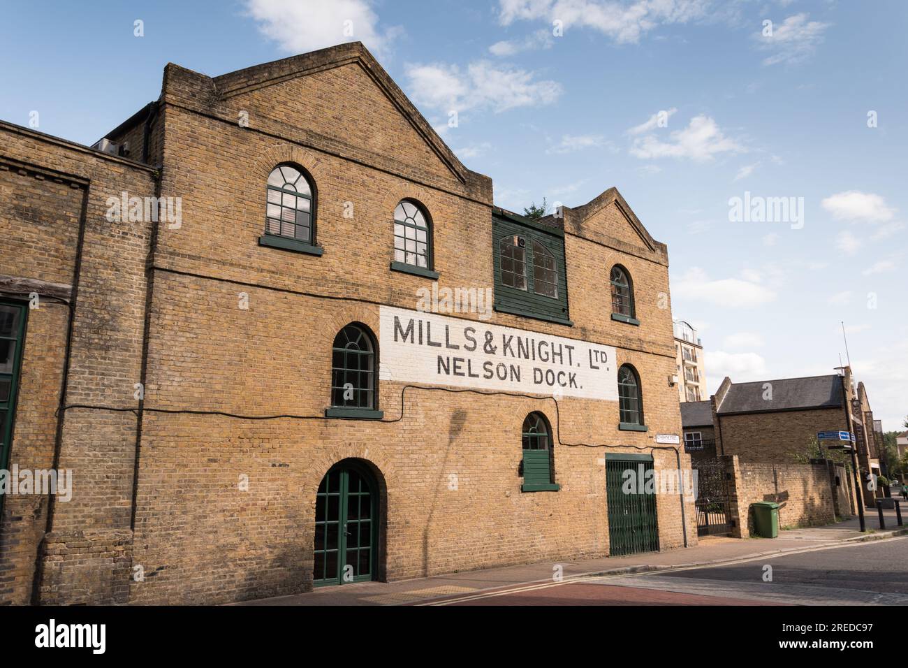 Mills & Knight Ltd, Nelson Dock, Rotherhithe, Südosten, London, Southwark, England, Großbritannien Stockfoto