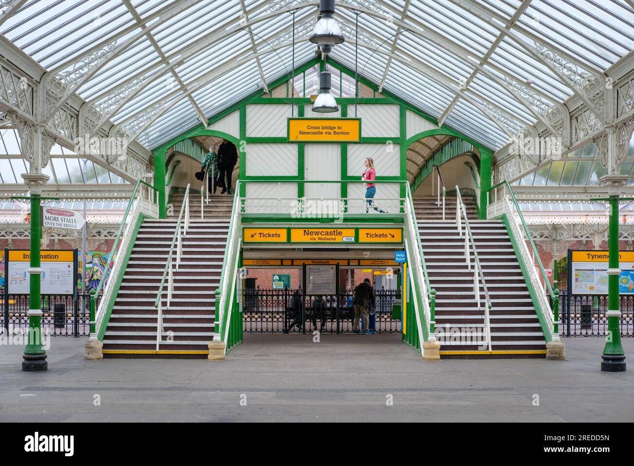 Tynemouth U-Bahn-Station Stockfoto