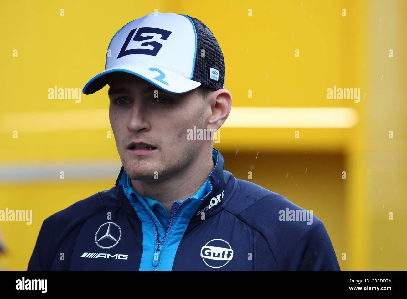 Stavelot, Belgien. 27. Juli 2023. Logan Sargeant of Williams Racing in der Koppel vor dem F1 Grand Prix von Belgien im Spa Francorchamps am 27. Juli 2023 in Stavelot, Belgien. Kredit: Marco Canoniero/Alamy Live News Stockfoto