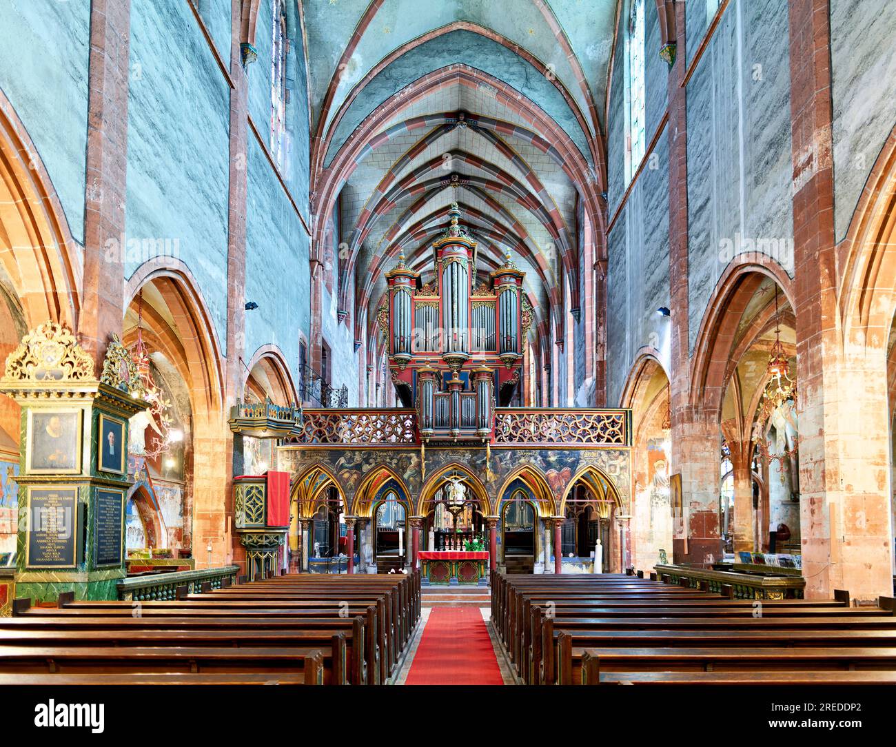 Straßburg Elsass Frankreich. Die protestantische Kirche Saint Pierre le Jeune. Das Kloster Stockfoto