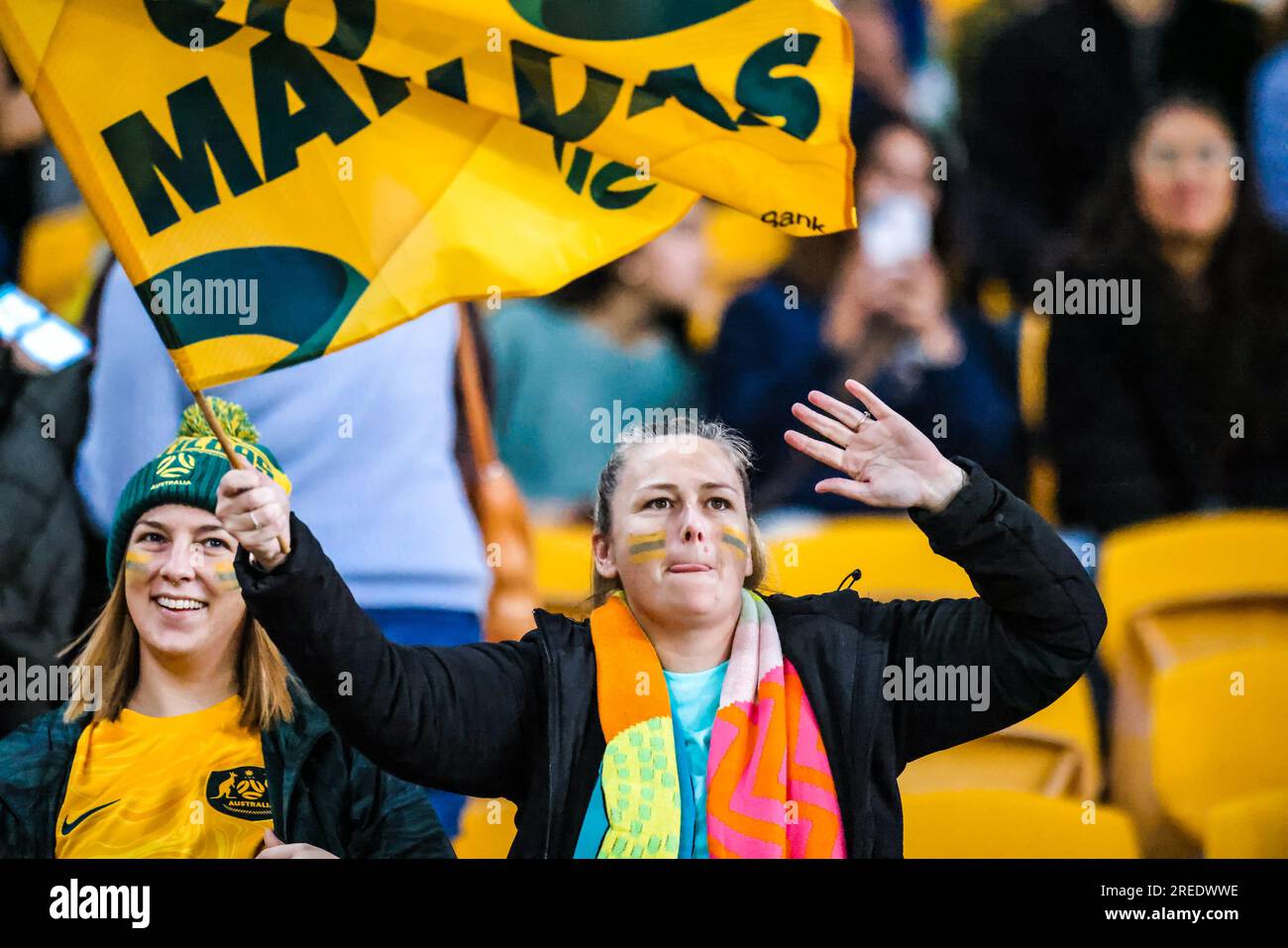 Brisbane, Queensland, Australien. 27. Juli 2023. BRISBANE, AUSTRALIEN - 27. JULI: Australien spielt Nigeria bei der FIFA Women's World Cup Australien & Neuseeland 2023 im Brisbane Stadium am 27. Juli 2023 (Kreditbild: © Chris Putnam/ZUMA Press Wire) NUR REDAKTIONELLE VERWENDUNG! Nicht für den kommerziellen GEBRAUCH! Stockfoto