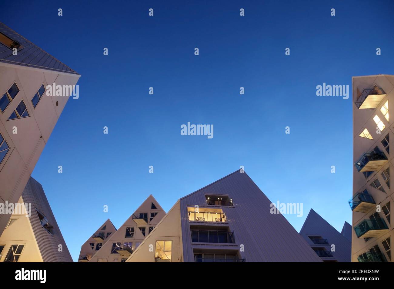 Die Eisberghäuser, Aarhus docklands, Dänemark. Stockfoto