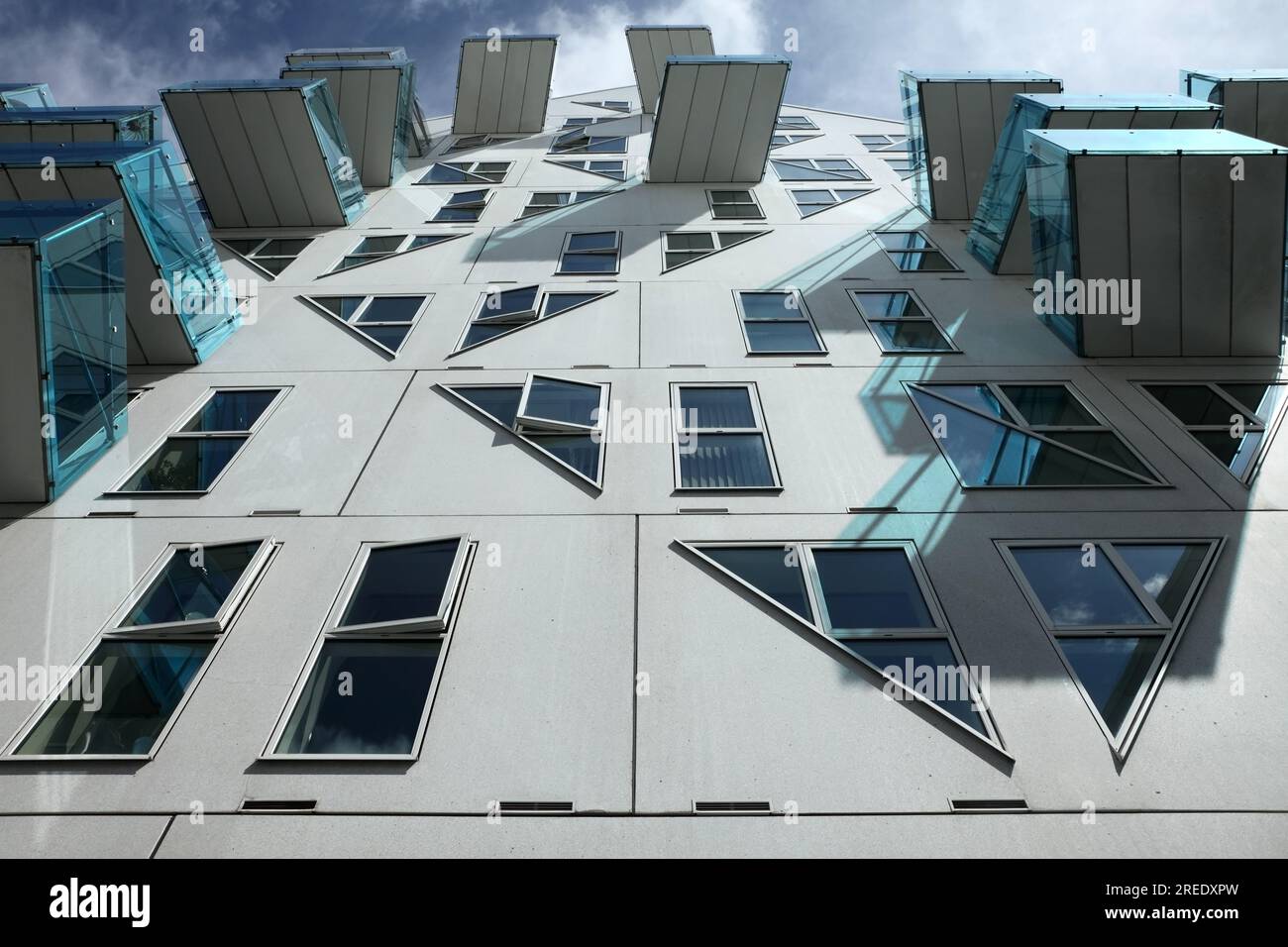 Die Eisberghäuser, Aarhus docklands, Dänemark. Stockfoto