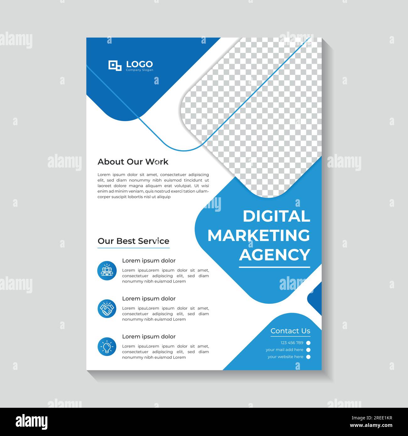 Moderne Marketing Business Flyer Design Vorlage, Marketing Flyer, Business Vorlage, Corporate Flyer Stock Vektor