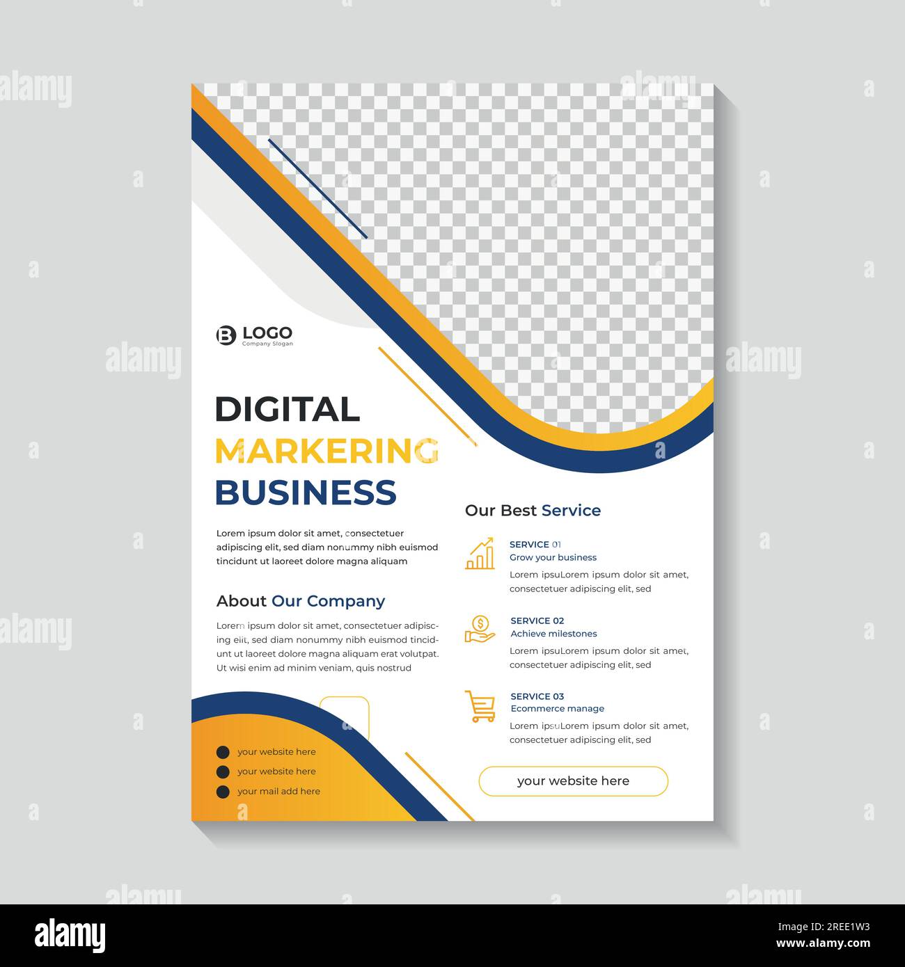 Moderne Marketing Business Flyer Design Vorlage, Marketing Flyer, Business Vorlage, Corporate Flyer, Firmenvorlage Stock Vektor