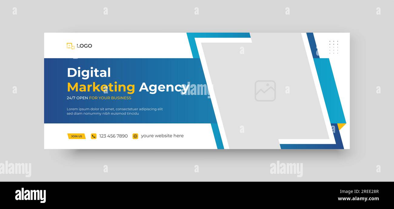 Business Marketing Social Media Cover-Vorlage professionelles Bannerdesign Stock Vektor