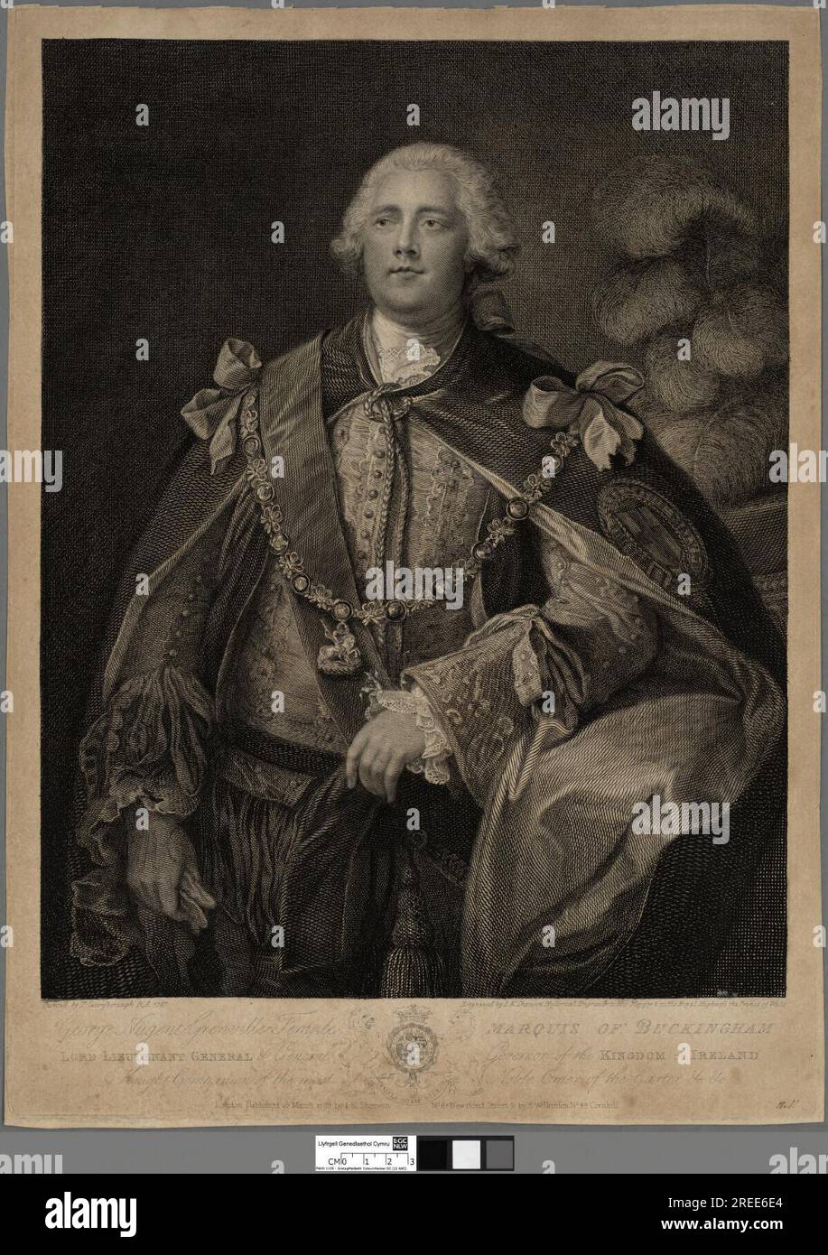 George Nugent-Grenville-Temple, Marquis von Buckingham, Lord Lieutenant General & General Governor of the Kingdom of Ireland, Knight Companion of the Most Noble Orden of the Garter &c&c 1788 von John Keyse Sherwin Stockfoto